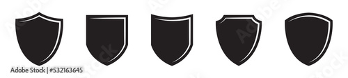 Valokuva Shield icons set. Protect shield Icon, vector illustration