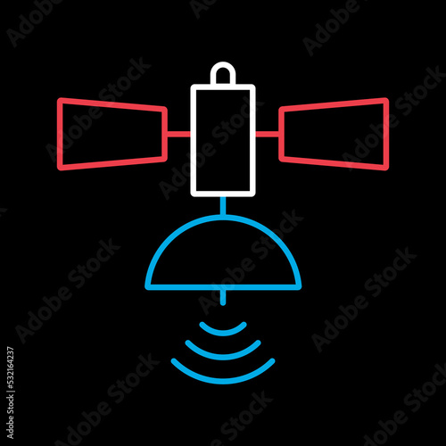 Satellite vector icon. Navigation sign
