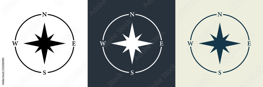 Adventure Direction Arrow to North South West East Orientation ...