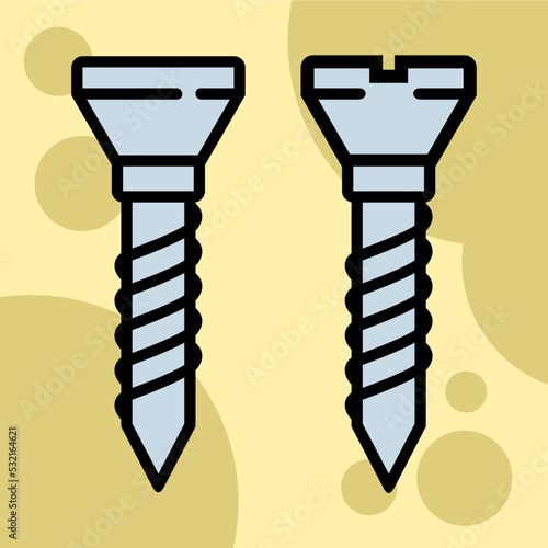 Illustration Vector Graphic of screw, tool, work icon
