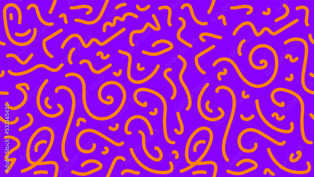 Abstract Doodle Lines 16:9 Background