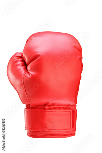 Fototapeta A studio shot of a red boxing glove