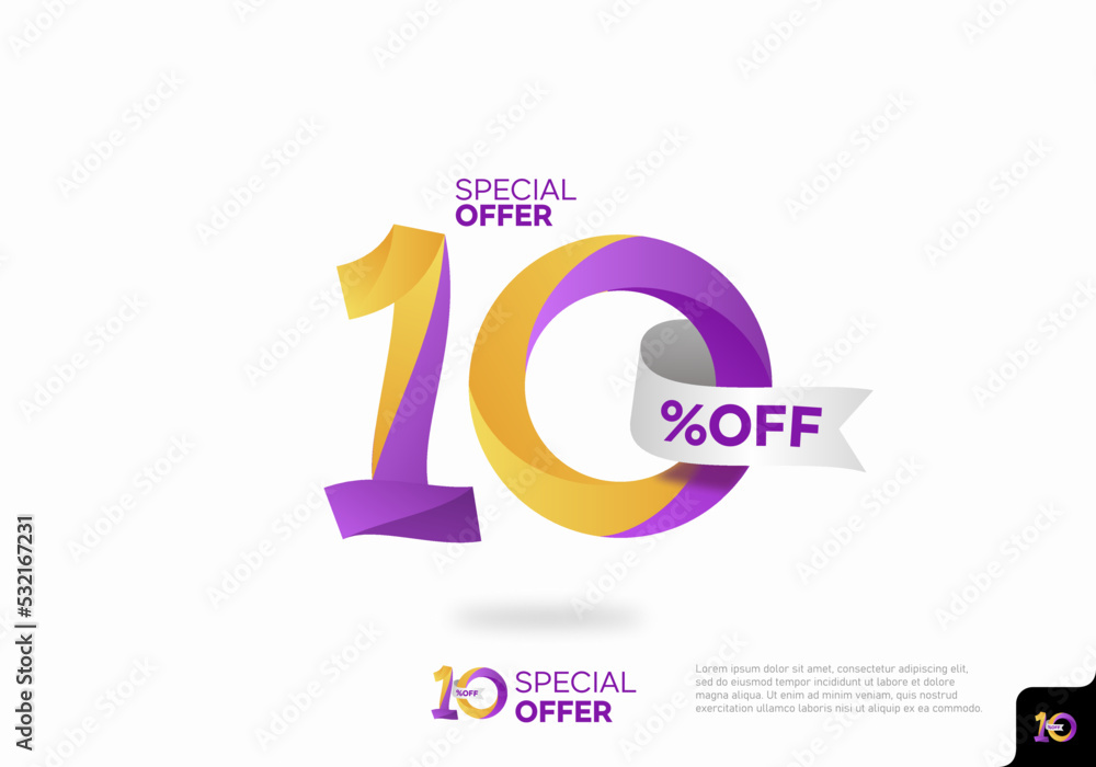 Fototapeta premium 10 percent discount, special offer