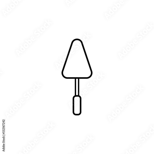 Graphic flat shovel icon for your design and website