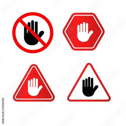 Stop sign icon vector design. Stop sign icon