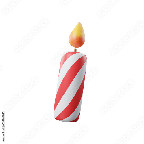 candle christmas icon 3d