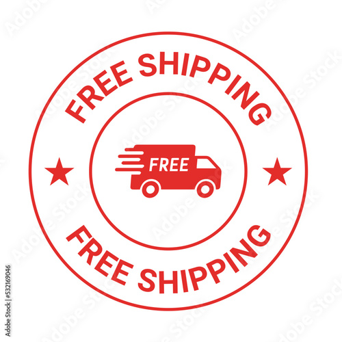 Free shipping vector logo and trust badge icon
