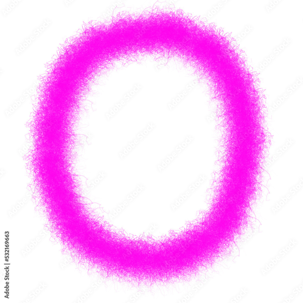 Pink furry letter O isolated on white background Pink furry letter O isolated on white background