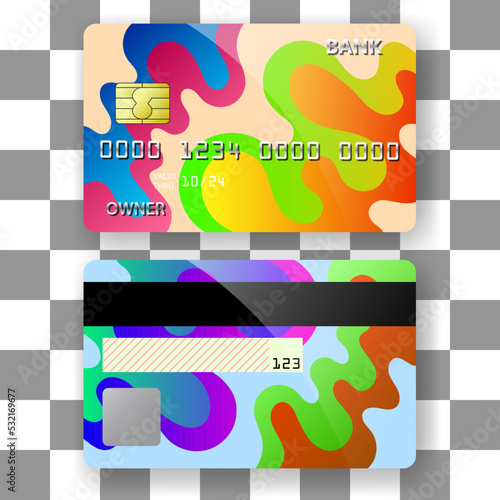 banking card template background liquid squirt water spurt