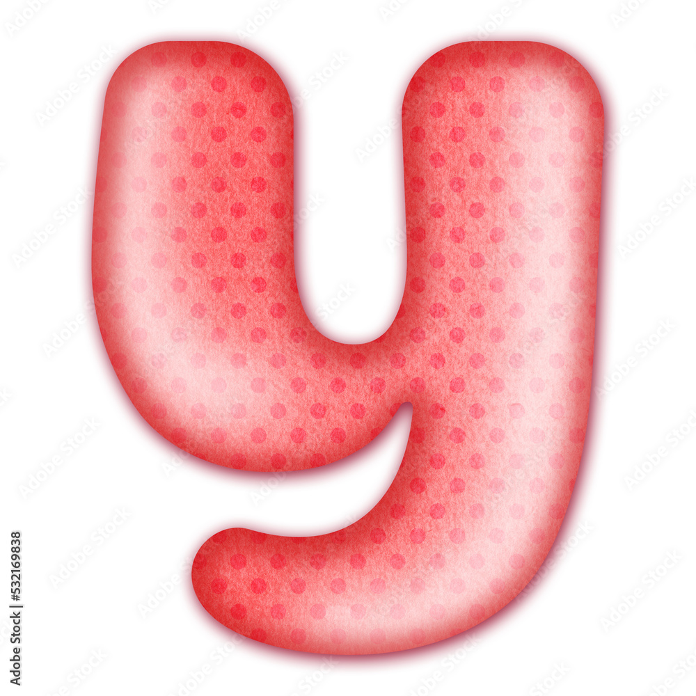 Polka dots 3D english alphabet letters. Theme Letter Y Polka dots 3D english alphabet letters. Theme Letter Y