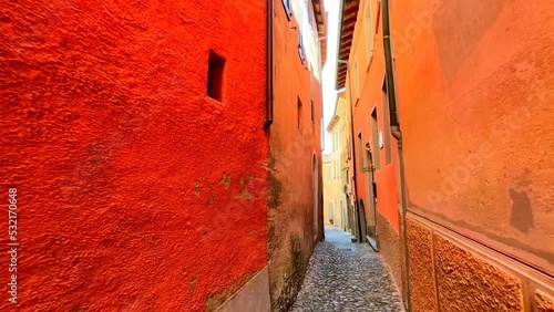 Medieval Castello and its viewing terrace, Valsolda, Lombardy, Italy photo