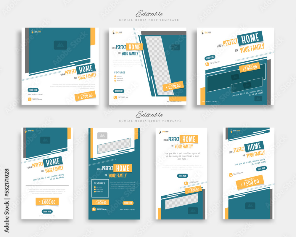 home sale social media post and story template vector design home sale social media post and story template vector design