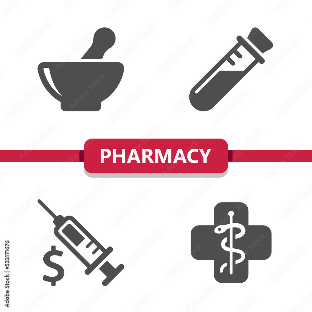 Pharmacy Icons. Healthcare, Health Care
