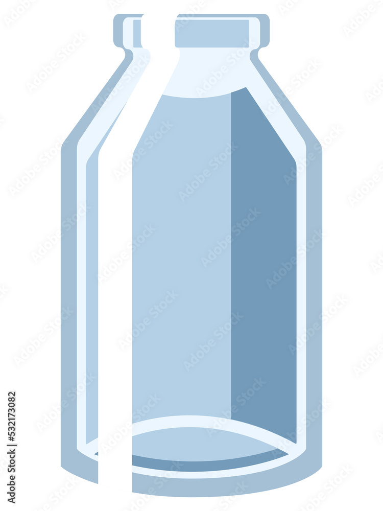 Transparent open empty glass jar Transparent open empty glass jar