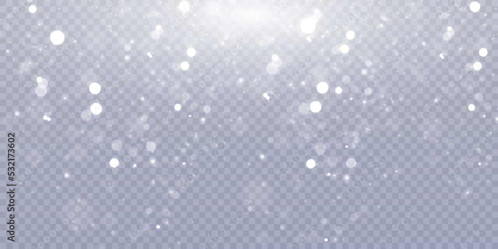 Light effect with many shimmering highlights on a transparent background. Abstract bokeh lights. Light effect with many shimmering highlights on a transparent background. Abstract bokeh lights.
