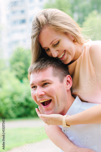 Yound lovely couple having ...