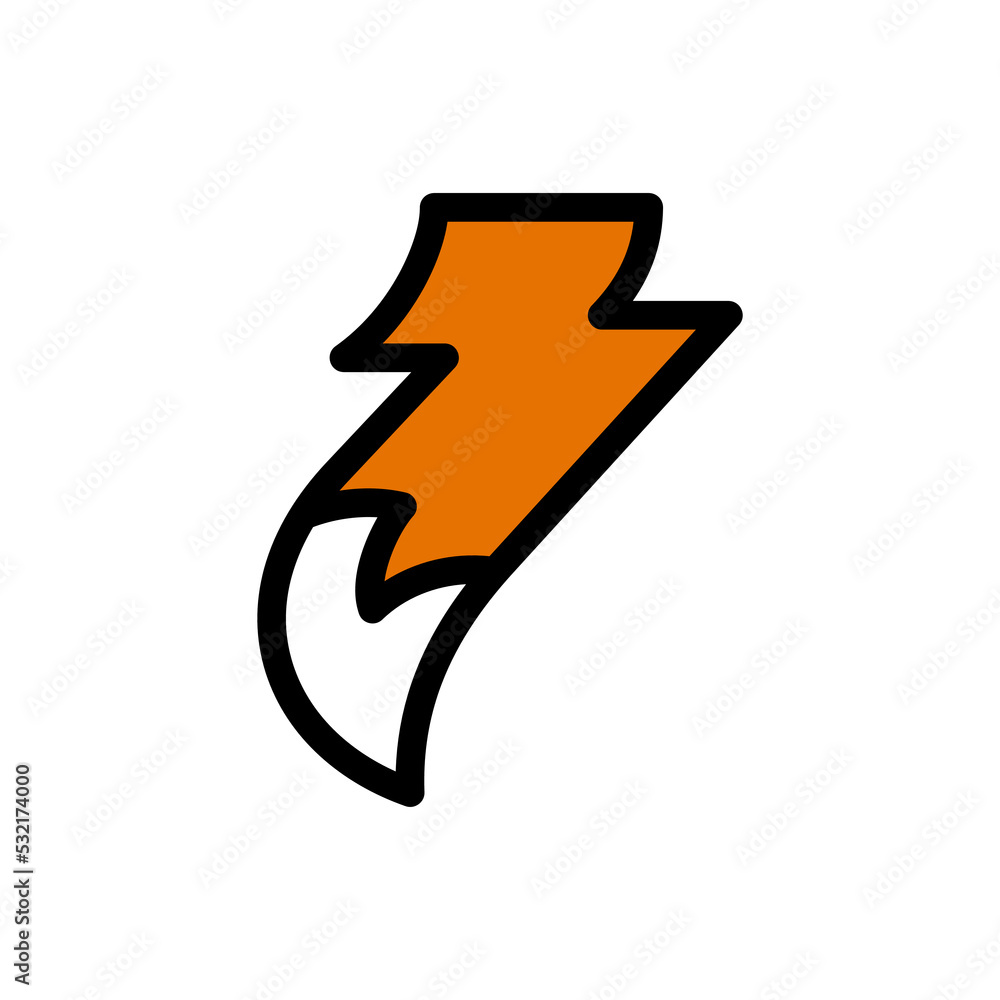 Electrical fox tail logo design Electrical fox tail logo design
