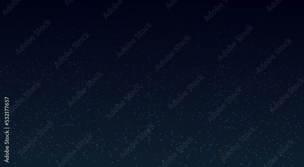 Abstract night background shining starry sky. Blue space background ...