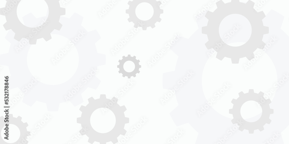Abstract cog shape on white background vector