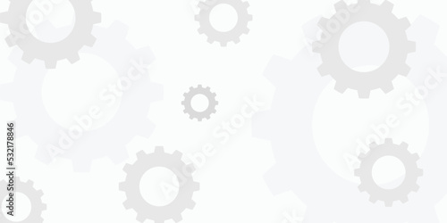 Abstract cog shape on white background vector