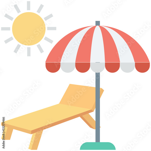 Sunbathe Vector Icon 