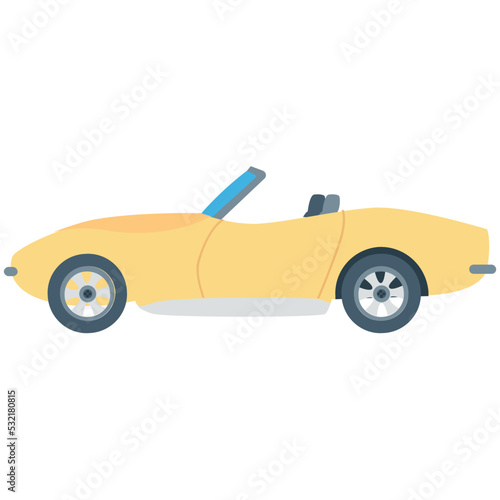 Roofless Car Vector Icon