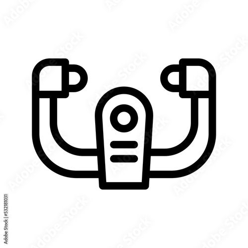 plane steering line icon illustration vector graphic