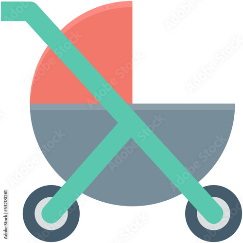 Stroller Vector Icon 