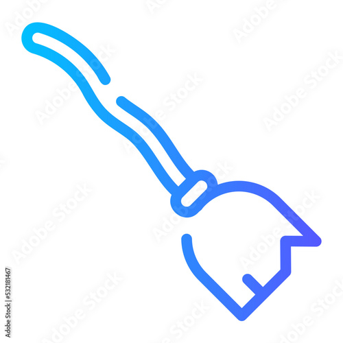 witch broom gradient icon