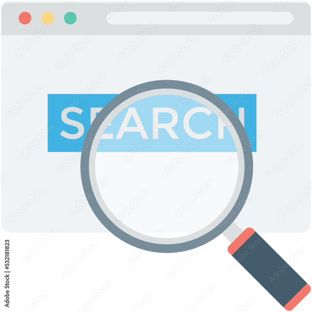 Web Search Vector Icon Web Search Vector Icon