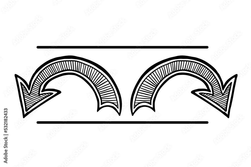 Fototapeta premium left and right arrows button vector illustration