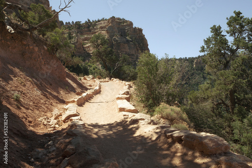 Panoramic view of nice walking path in Grand Canyon State park , USA