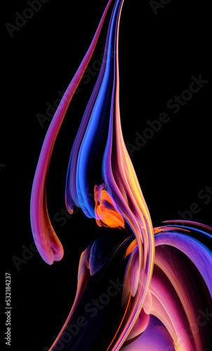 Color abstract illustration made of purple colored oil paint on background, Luxury abstract for a mobile screen concept, phone desktop and wallpaper, background, background 3d render,