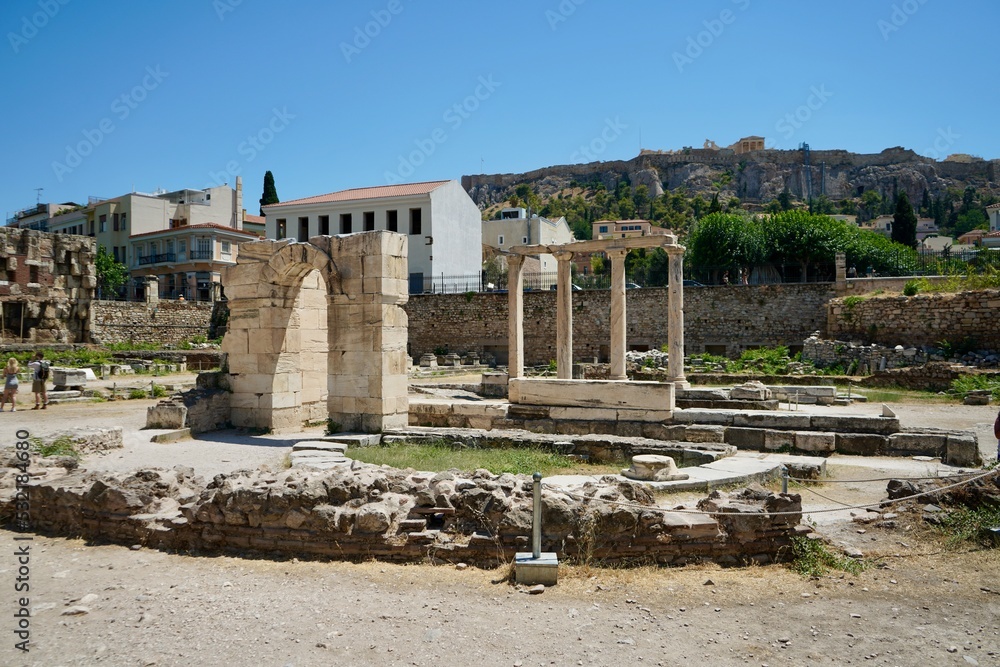 Ruins Athens Greece 2022 July Ruins Athens Greece 2022 July