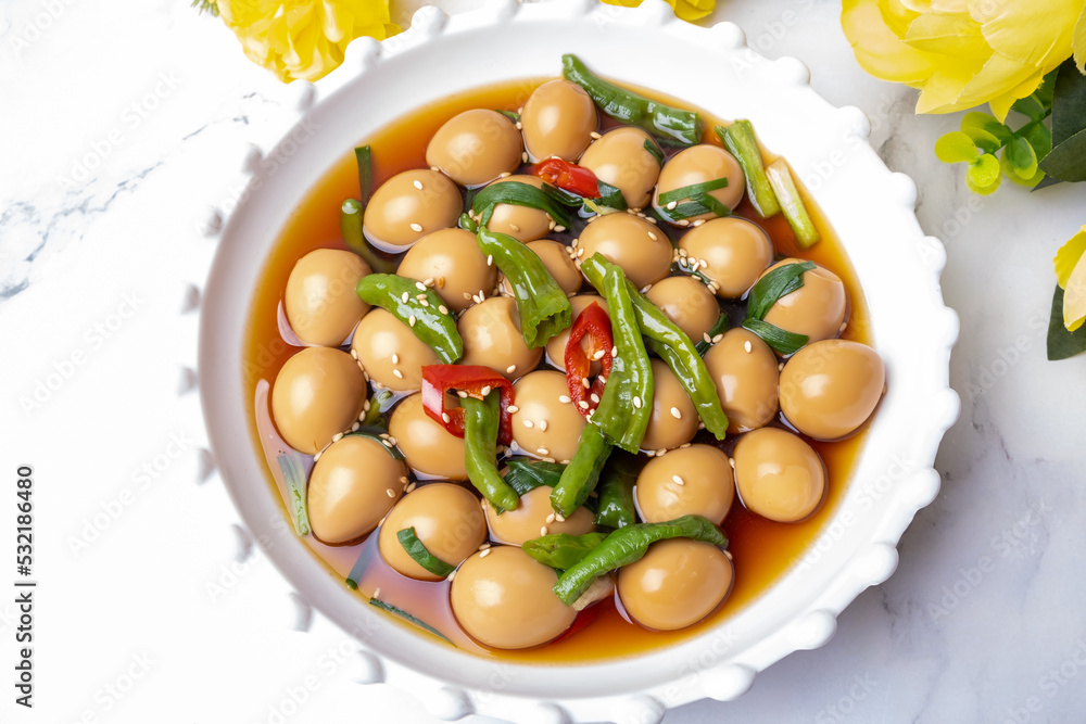 Soy Sauce Braised Quail Eggs ( mechurial jangjorim ) - Korea Food Soy Sauce Braised Quail Eggs ( mechurial jangjorim ) - Korea Food