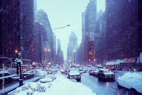 New York City in the snow