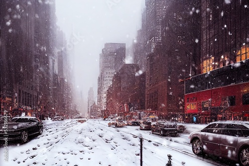 New York City in the snow