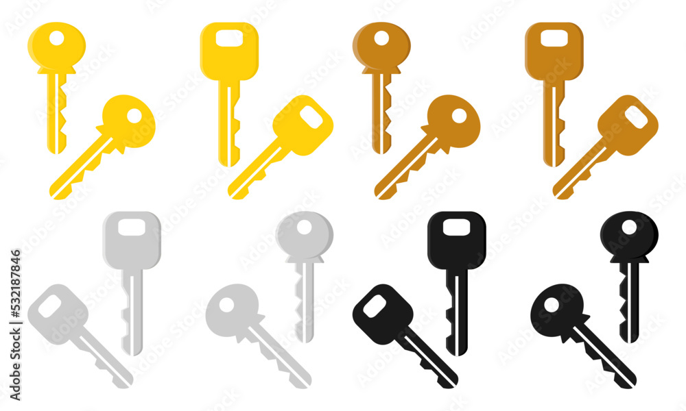 set of keys vector set of keys vector