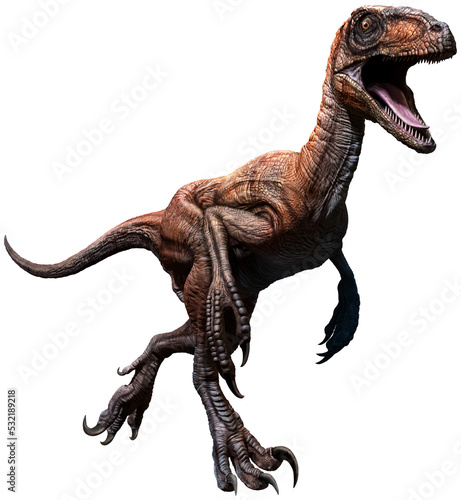 Canvastavla Deinonychus	from the Cretaceous era 3D illustration
