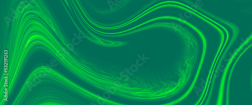 Abstract green liquid splash background. Background with geometric lines, light and shinny green liquid flowing elegant waves marble background.