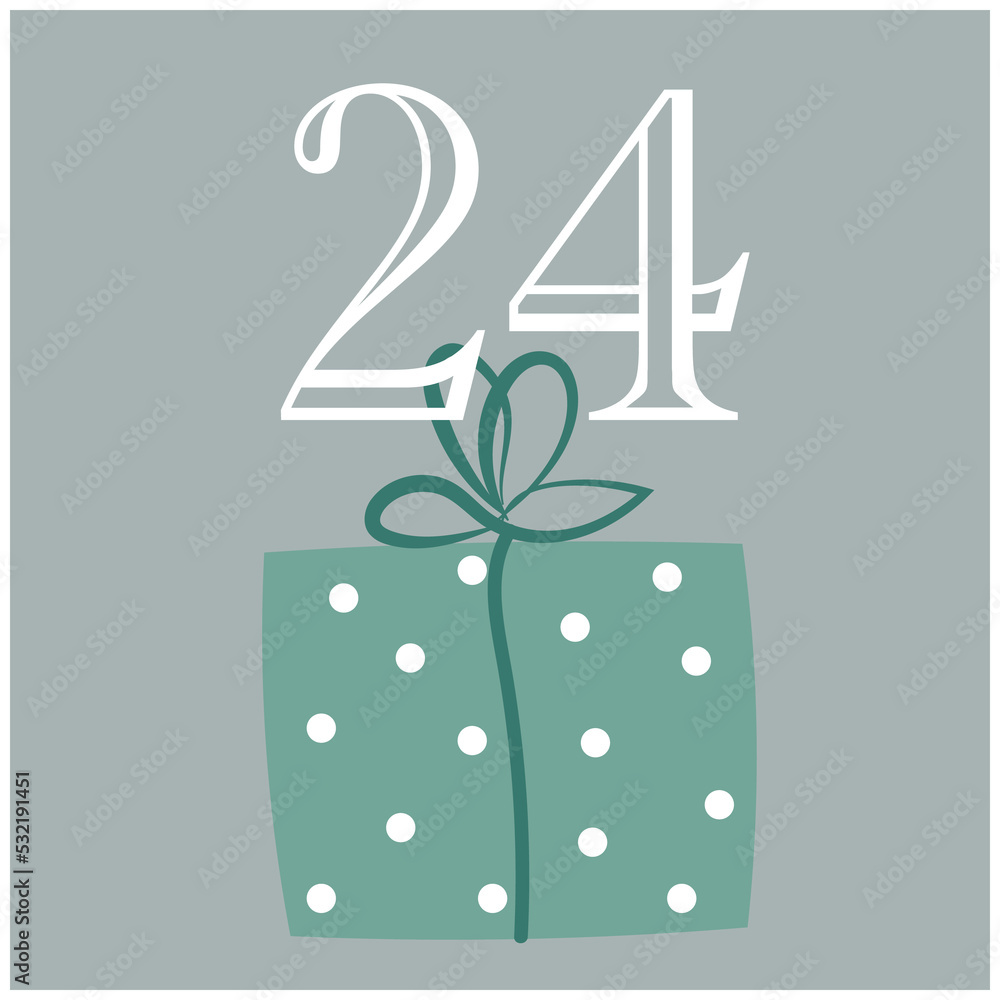 Christmas advent calendar - 25 hand drawn cards is a December countdown calendar vector illustration, christmas eve creative winter set with numbers. Christmas advent calendar - 25 hand drawn cards is a December countdown calendar vector illustration, christmas eve creative winter set with numbers.