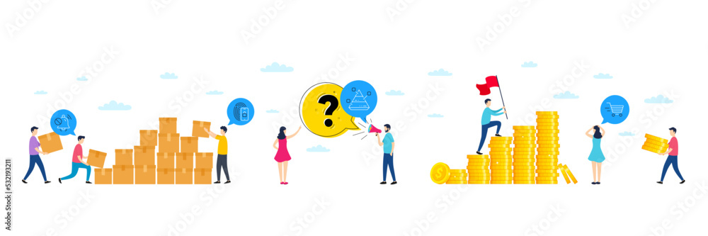 Set of Pyramid chart, Mute sound and Lock line icons. People characters with delivery parcel, money coins. Include Delivery shopping icons. For web, application. Vector Set of Pyramid chart, Mute sound and Lock line icons. People characters with delivery parcel, money coins. Include Delivery shopping icons. For web, application. Vector