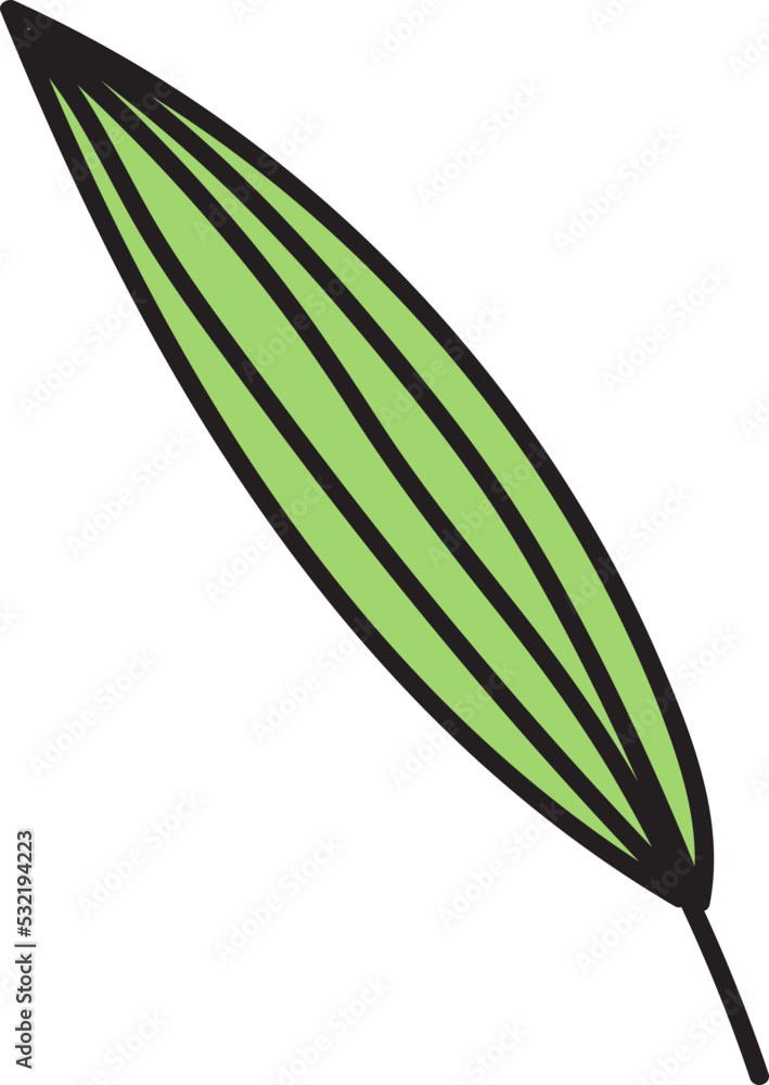 Obraz premium leaf hand drawn icon
