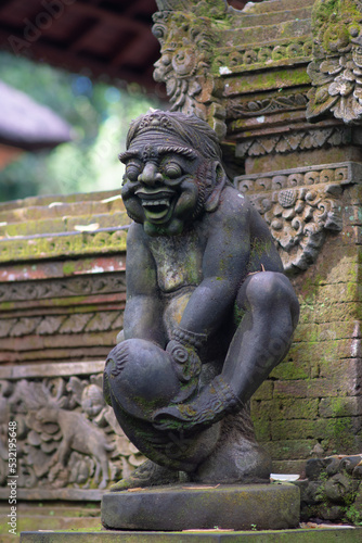 Bali, Indonesia, 2019. Hinduism statue in park