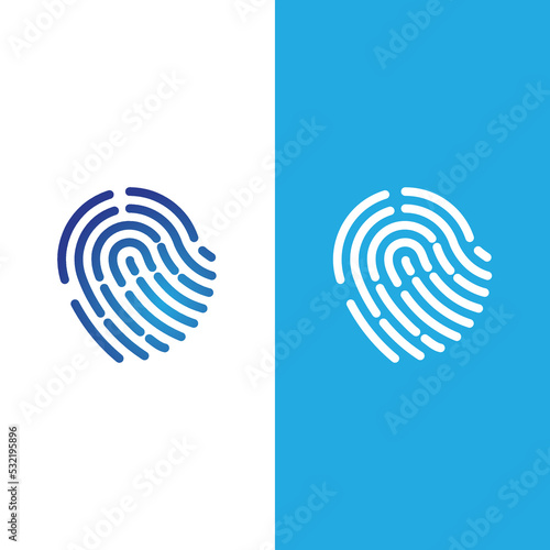 Fingerprint logo vector illustration icon