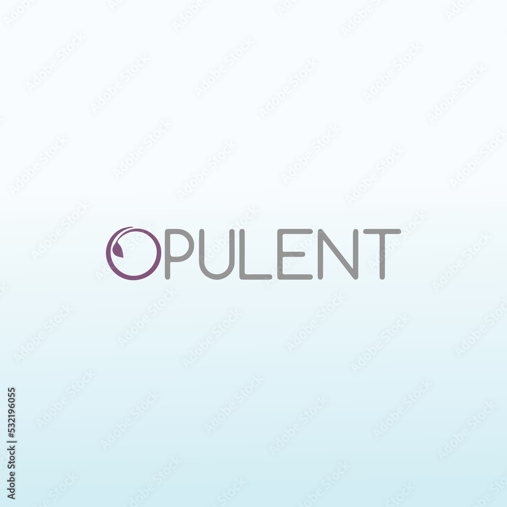 opulent nutrition vector logo design