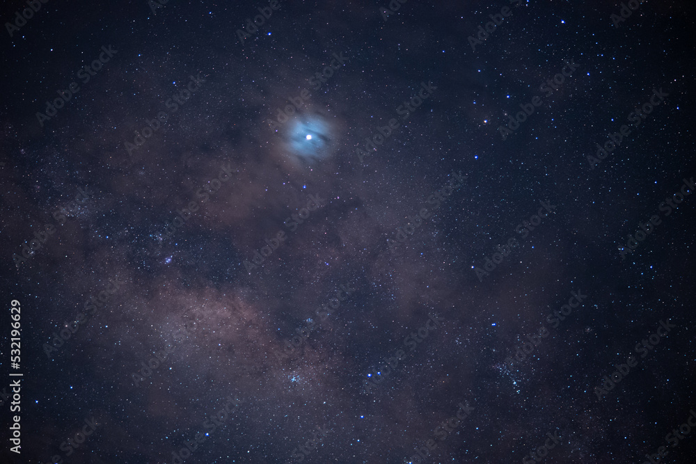 Milky way is visible in night sky Milky way is visible in night sky