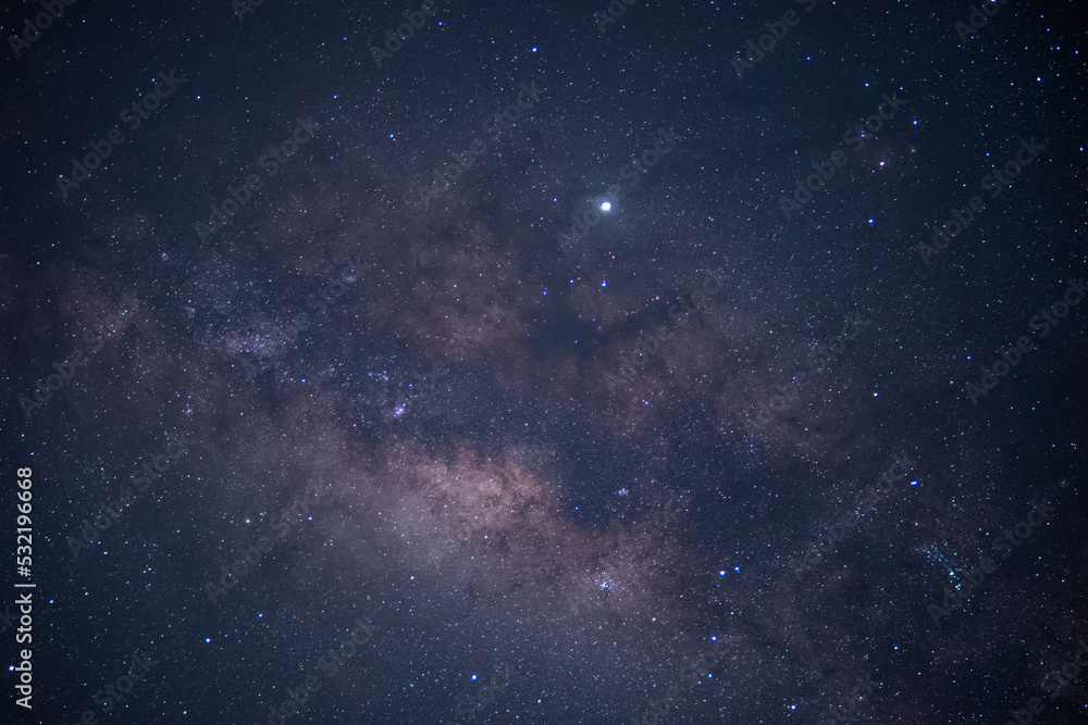 Obraz premium Milky way is visible in night sky