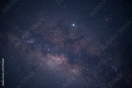 Milky way is visible in night sky