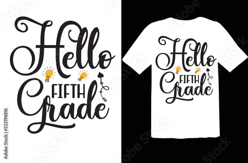 Hello Fifth Grade svg design